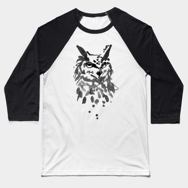 owl Baseball T-Shirt by pechane